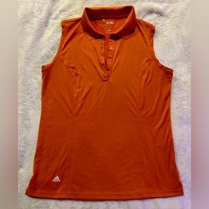 Adidas Golf Orange Sleeveless Women’s Polo